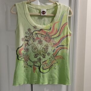 Harley-Davidson Women's Lime Green Graphic Tank Top***@ these prices... BUNDLE**